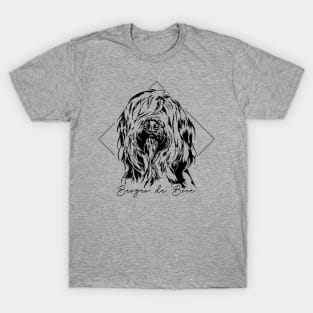 Berger de Brie dog Portrait T-Shirt